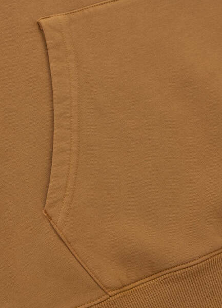 Bluza męska rozpinana z kapturem washed PIT BULL "MT FUJI" - miodowy
