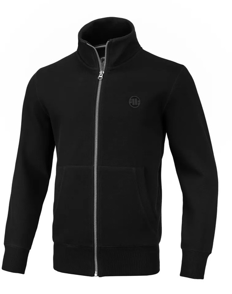 PIT BULL "Pique Logo" zip-up sweatshirt - black