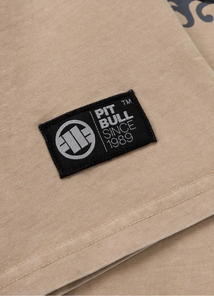  Koszulka męska PIT BULL Denim Washed "ACE OF SPADES II" - piaskowa