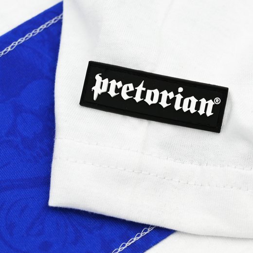 T-shirt Pretorian "Trouble Blue Strap" - white