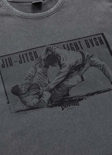 PIT BULL Washed JIU-JITSU FIGHT DVSN T-shirt - graphite