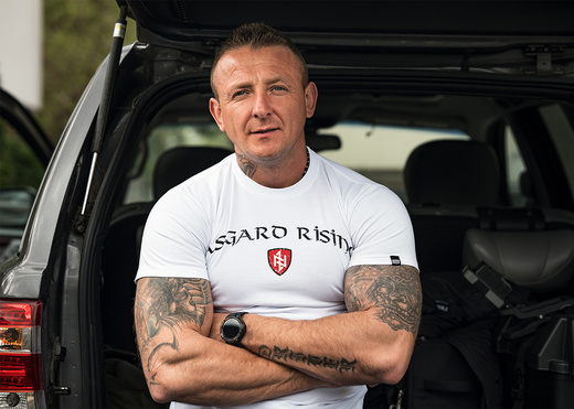 Koszulka T-shirt Dobermans Aggressive "Asgard Rising TS336" - czerwony