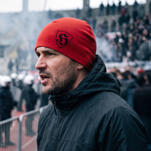 Czapka Zimowa Extreme Adrenaline "Hooligans" - czerwono-czarna