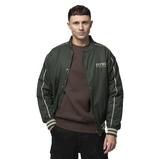 Kurtka przejściowa bejsbolówka PIT BULL "RADFORD" - ciemny zielony