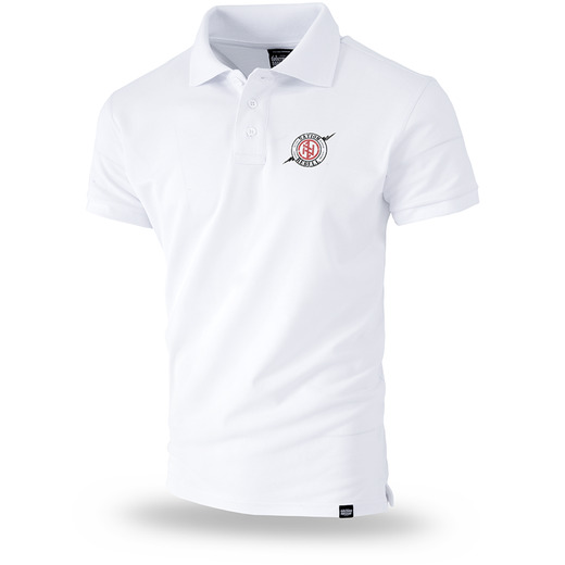 Dobermans Aggressive Polo Shirt "REBELL 99 II" TSP186 - white