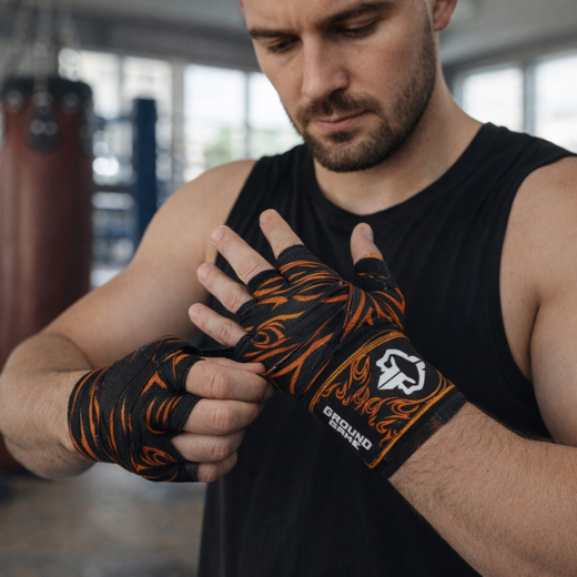 Boxing bandage Ground Game FLAMES wraps 4 m