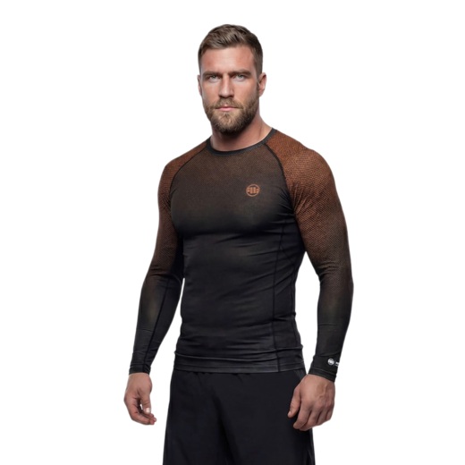 Rashguard longsleeve PIT BULL "RANKED" - brązowy
