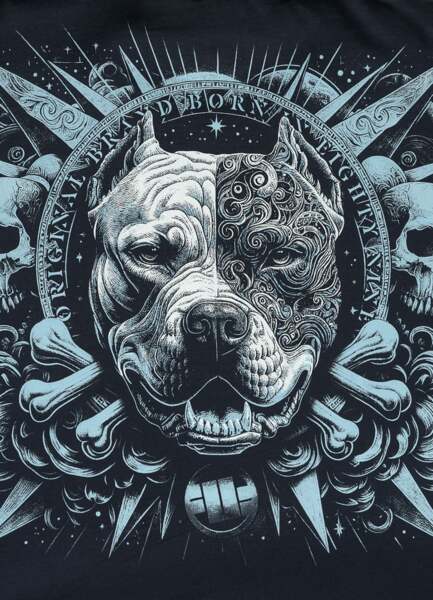 PIT BULL "WORLD" men's t-shirt - navy blue