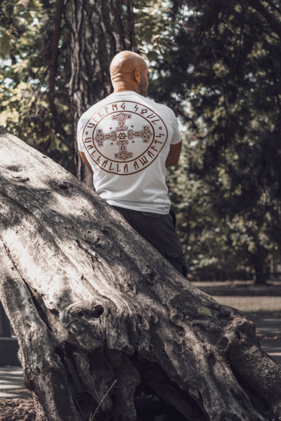 Longsleeve Dobermans Aggressive "THORS CROSS" LS386 - granatowy