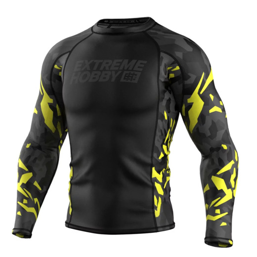Longsleeve rashguard Extreme Hobby | Black Panther - czarny/żółty