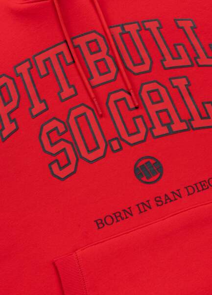 PIT BULL "SO CAL" Men's Hoodie - Red