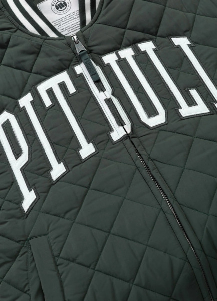 Kurtka pikowana przejściowa bejsbolówka PIT BULL "JUPITER" - ciemny zielony