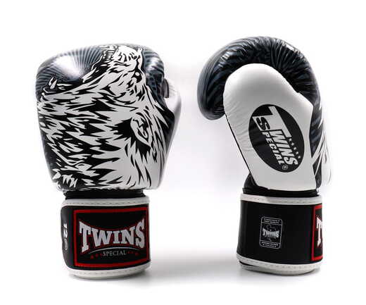 TWINS SPECIAL FBGVL3-50 black/white "K" BOXING GLOVES