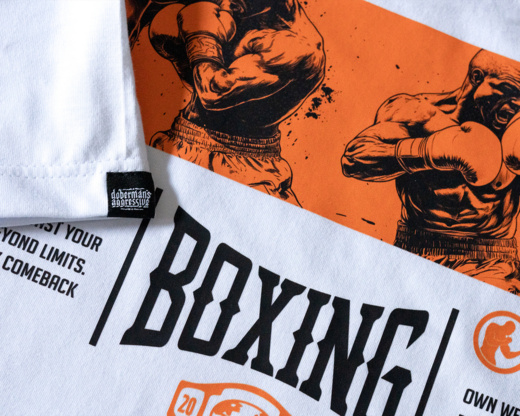 Koszulka T-shirt Dobermans Aggressive "COMICS BOXING II" TS360E - szara