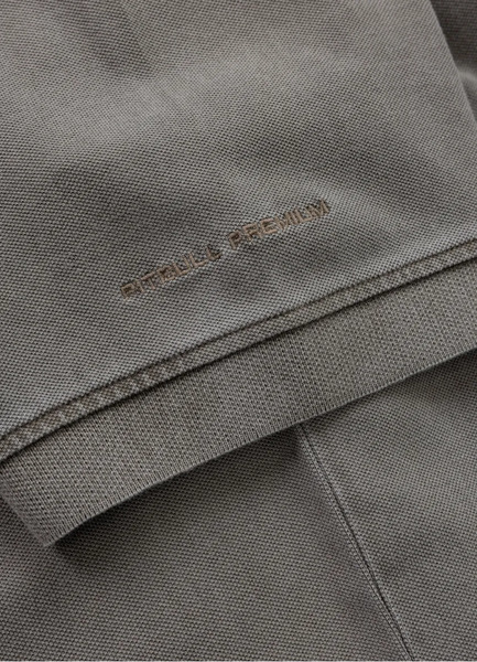  Polo Shirt Denim Washed Pique &quot;SMALL LOGO&quot; - dark brown