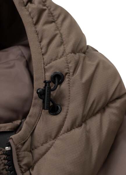 Kurtka zimowa pikowana z kapturem PIT BULL "DILLON" - brązowy