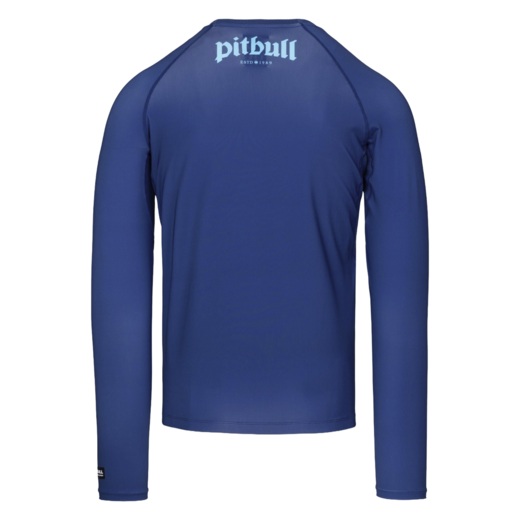 Rashguard longsleeve PIT BULL "LOGO PALMS" - niebieski