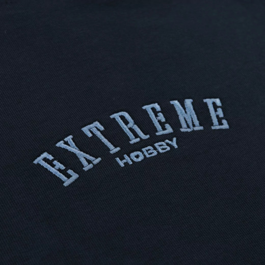 Extreme Hobby "TITLE" Men's Oversized Hoodie - Navy Blue