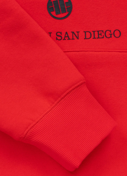 PIT BULL "SO CAL" Men's Hoodie - Red