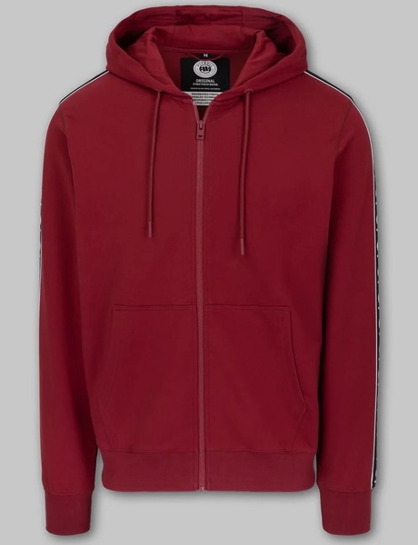 PIT BULL TAPE NUGGET zip-up hoodie - burgundy