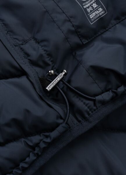 Kurtka zimowa PIT BULL pikowana z kapturem FOOTHILL - granatowy