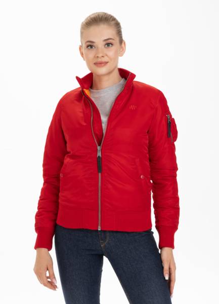 Women&#39;s winter jacket PIT BULL &quot;MA1&quot; &#39;21 - red