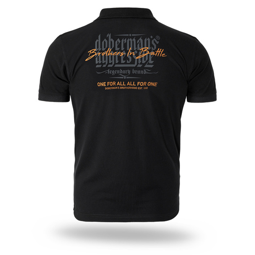 Polo Koszulka Dobermans Aggressive "BROTHERS IN BATTLE" TSP413 - czarna