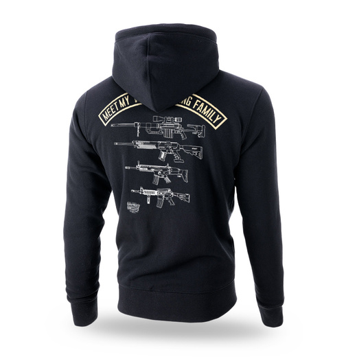 Dobermans Aggressive &quot;FUCKING FAMILY&quot; BZ306 Zip-Up Sweatshirt - Black