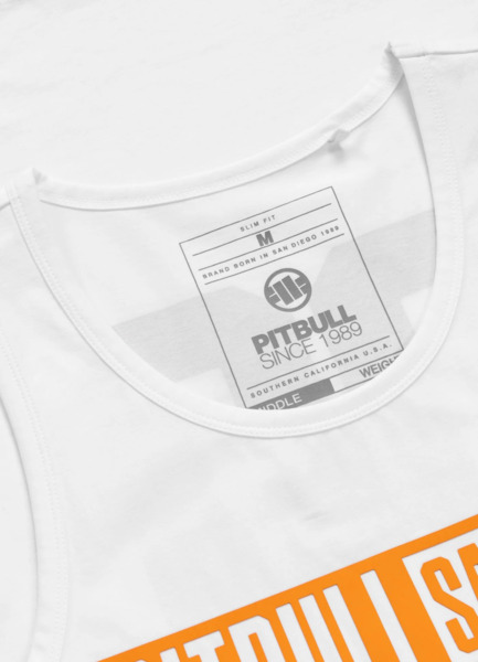 Tank Top PIT BULL Slim Fit "EIGHTY NINE DOG" - white