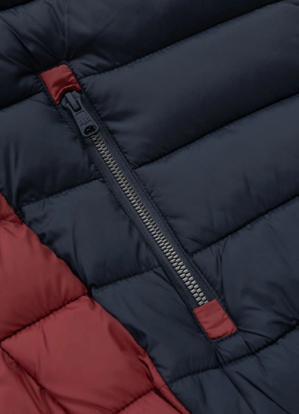 Kurtka zimowa pikowana z kapturem PIT BULL "RUBIO" - granatowy