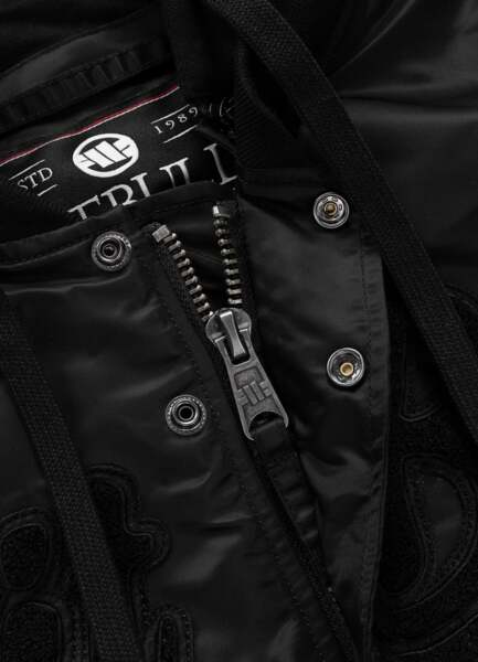 PIT BULL "MASON SAN DIEGO" Hooded Baseball Jacket - Black