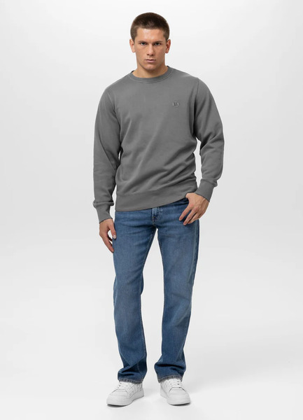 Bluza męska PIT BULL Washed "Lancaster II" - szara