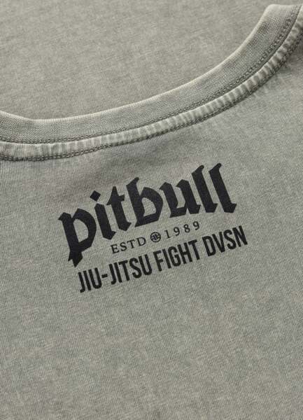 PIT BULL Washed JIU-JITSU FIGHT DVSN T-shirt - green