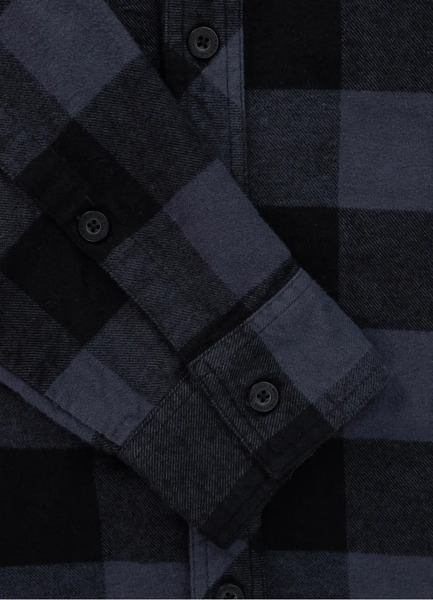 Koszula flanelowa "Mitchell" PIT BULL - czarno/szara