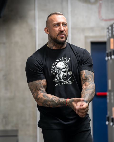 Longsleeve Dobermans Aggressive "SPARTAN REACE" LS374 - granatowy