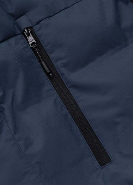 PIT BULL "STANFORD" quilted winter jacket with hood - navy blue