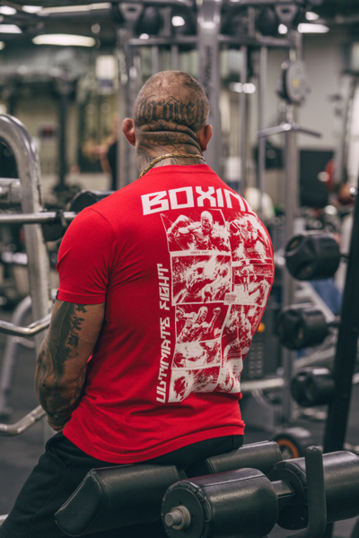 Koszulka T-shirt Dobermans Aggressive "COMICS BOXING" TS359H - beżowa