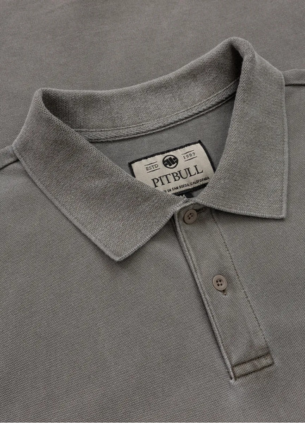  Polo Shirt Denim Washed Pique &quot;SMALL LOGO&quot; - dark brown