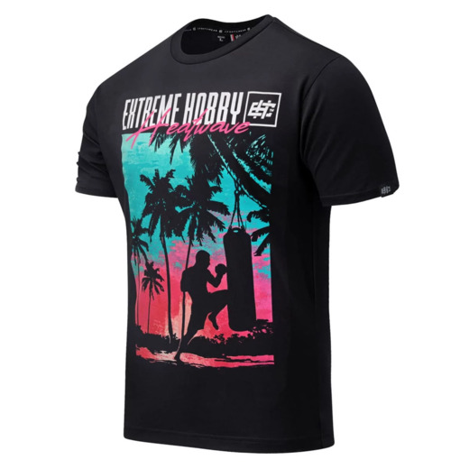 Koszulka T-shirt męski Extreme Hobby "HEATWAVE" - czarny