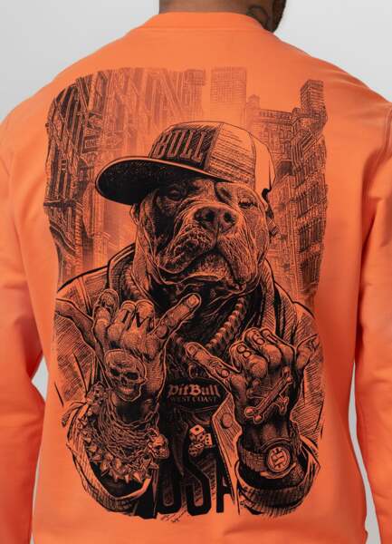 Bluza męska PIT BULL "USA" - pomarańczowa