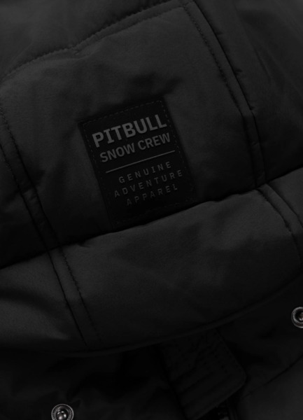 Kurtka zimowa pikowana z kapturem PIT BULL "PIEDMONT" - czarny
