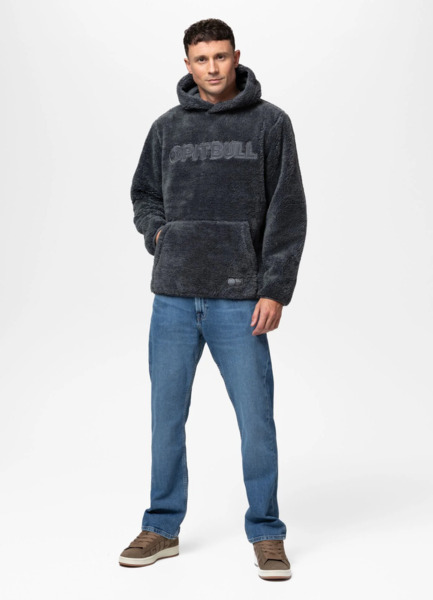 Bluza męska z kapturem PIT BULL "ARAGON" - grafitowy