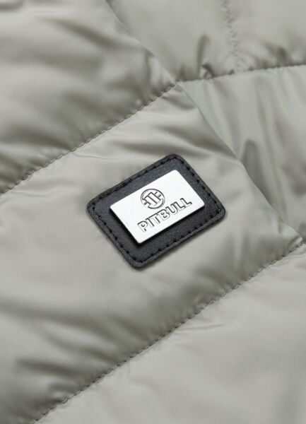 Kurtka zimowa PIT BULL pikowana z kapturem FOOTHILL - szałwiowy