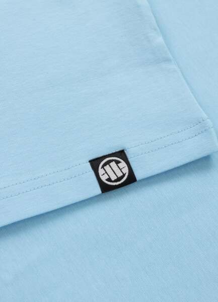 Koszulka męska PIT BULL Slim Fit "MINIMAL" - błękitny