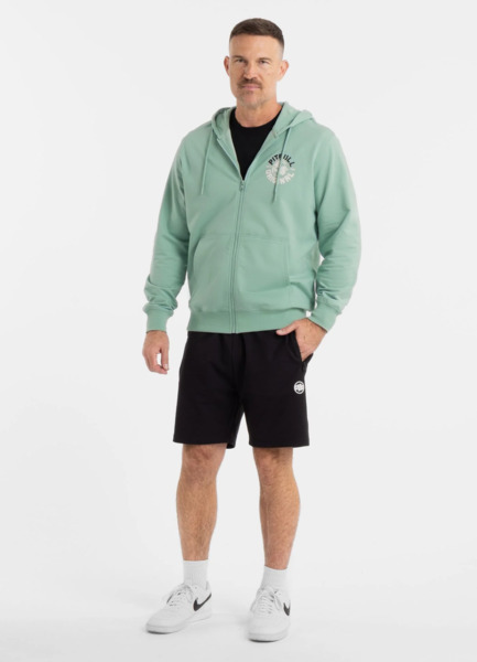 Men&#39;s zip-up hoodie PIT BULL &quot;DOG SD&quot; - mint