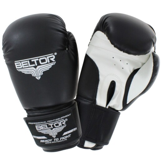 Spartacus Fighter Beltor Boxing Gloves - Black/White
