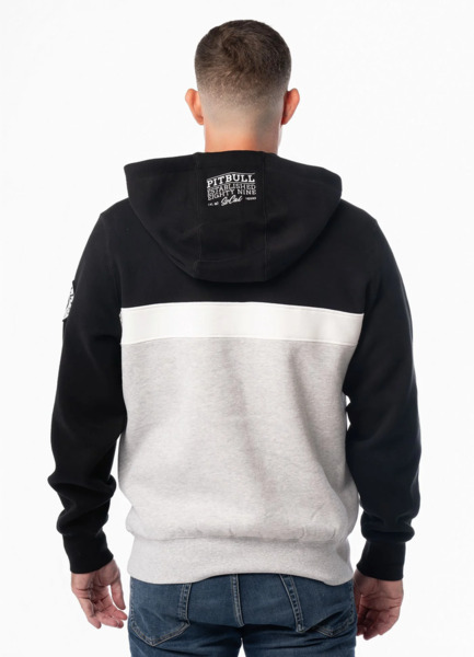 Bluza męska z kapturem PIT BULL "GIBSON" - czarny/szary
