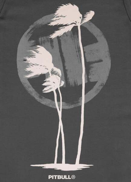Tank Top PIT BULL Slim Fit "PALMS" - grafitowy