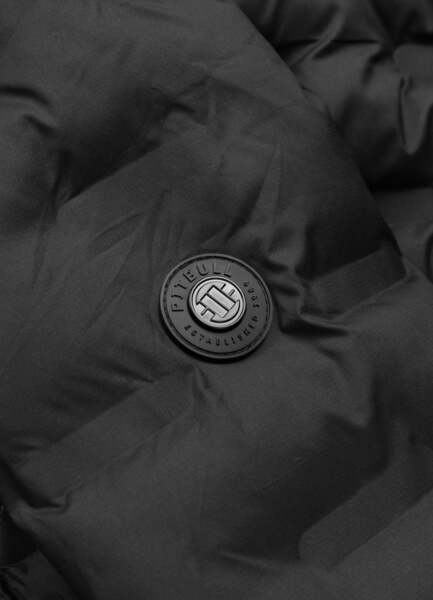 Kurtka zimowa PIT BULL pikowana z kapturem "FISK" - czarny