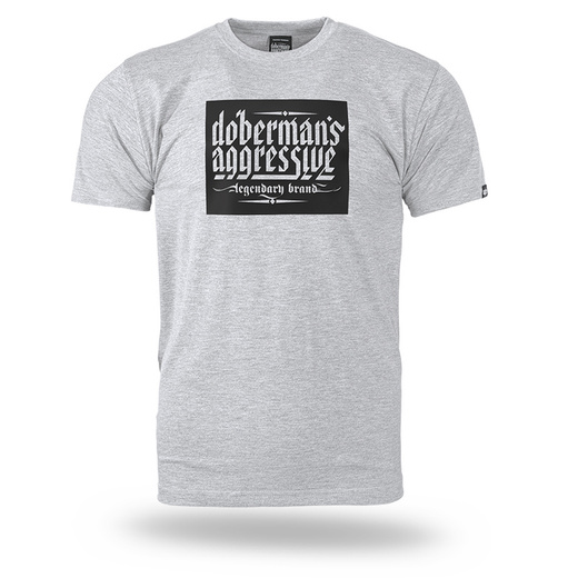 Koszulka T-shirt Dobermans Aggressive "RUBBER LOGO TS353" - szara